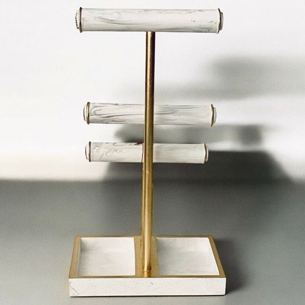 NWT Made in Thailand Gorgeous 16” Tall jewelry 3 rods square Tray Organizer - Picture 4 of 12